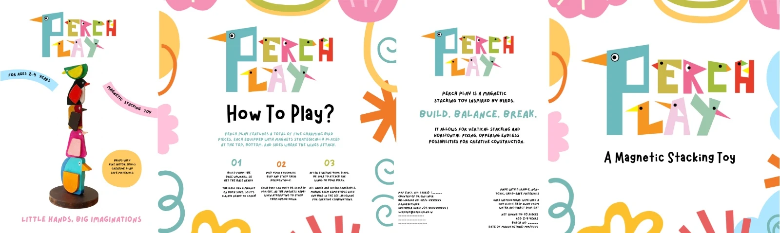 Perch Play box artwork, laid flat